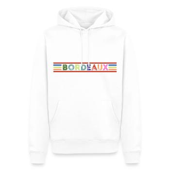 Bordeaux - Sweat à capuche Premium bio Homme - blanc - Devant - Nico (187cm)