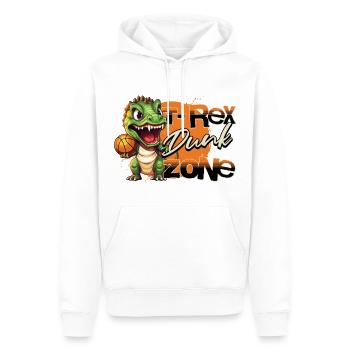 Basketball Dino T-Rex Dunk Zone Player Sports - Sweat à capuche Premium bio Homme - blanc - Devant - Nico (187cm)