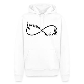 Für immer seltsam Lustiger Spruch Infinity Symbol - Männer Premium Bio Hoodie - Weiß - Vorne - Nico (187cm)