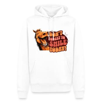 Lachen Optimistisch Spaß Glück Think Positive - Männer Premium Bio Hoodie - Weiß - Vorne - Nico (187cm)
