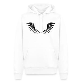 Ailes Angéliques Ange Oiseau Wings Clipart - Sweat à capuche Premium bio Homme - blanc - Devant - Nico (187cm)