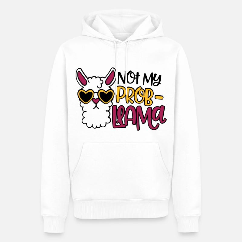pas mon problème - Sweat à capuche Premium bio Homme - blanc