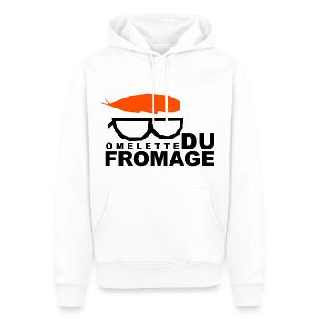Omelette du fromage - Men’s Premium Organic Hoodie - white - Front - Nico (187cm)