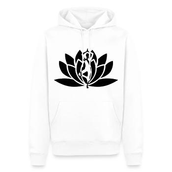 YOGA BUDDHA MEDITATION NAMASTE GESCHENK T-SHIRT - Männer Premium Bio Hoodie - Weiß - Vorne - Nico (187cm)
