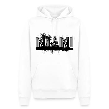Miami Florida USA Surfer Sommer Strand Palmen - Männer Premium Bio Hoodie - Weiß - Vorne - Nico (187cm)
