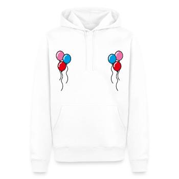 Luftballons Geschenkidee - Männer Premium Bio Hoodie - Weiß - Vorne - Nico (187cm)