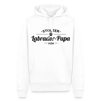 Labrador-Papa Wunschname - Männer Premium Bio Hoodie - Weiß - Vorne - Nico (187cm)