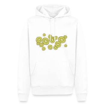 L’odeur des kiwis - Sweat à capuche Premium bio Homme - blanc - Devant - Nico (187cm)
