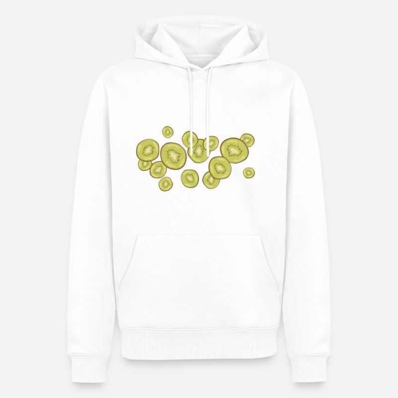 Der Duft der Kiwis - Männer Premium Bio Hoodie - Weiß