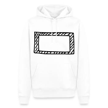 Cadre - Sweat à capuche Premium bio Homme - blanc - Devant - Nico (187cm)