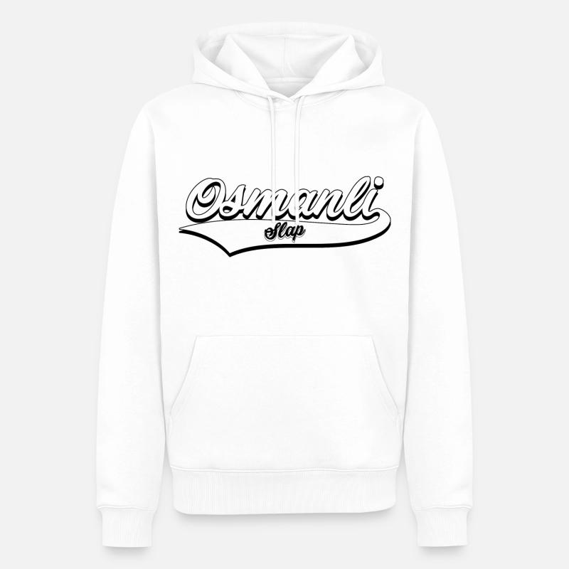 oslap baseball logo 2 - Männer Premium Bio Hoodie - Weiß
