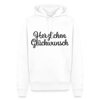 Herzlichen Glückwunsch Glückwünsche Geburtstag - Männer Premium Bio Hoodie - Weiß - Vorne - Nico (187cm)