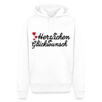 Herzlichen Glückwunsch Gratulation - Männer Premium Bio Hoodie - Weiß - Vorne - Nico (187cm)