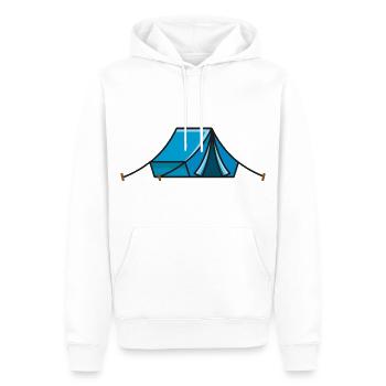 Tente - Sweat à capuche Premium bio Homme - blanc - Devant - Nico (187cm)