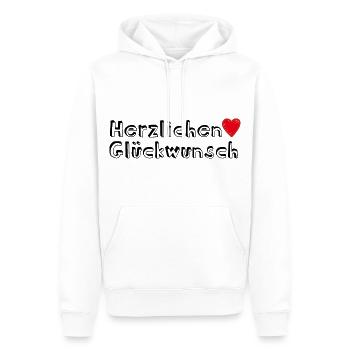 Herzlichen Glückwunsch Geschenk - Männer Premium Bio Hoodie - Weiß - Vorne - Nico (187cm)