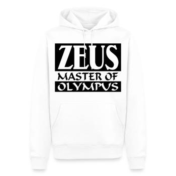 Zeus _-_ Master_Of_Olympus - Men’s Premium Organic Hoodie - white - Front - Nico (187cm)