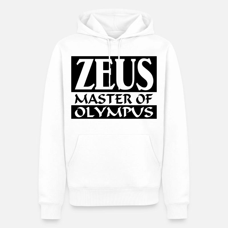 Zeus _-_ Master_Of_Olympus - Sweat à capuche Premium bio Homme - blanc