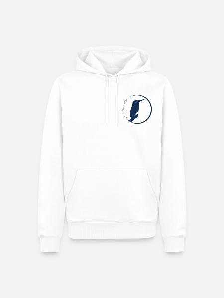 feel the nature - Eisvogel - Männer Premium Bio Hoodie - Weiß