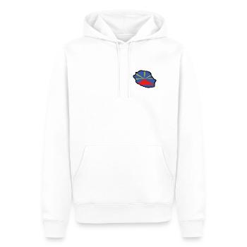 974 - Drapeau Lo Mahaveli - Sweat à capuche Premium bio Homme - blanc - Devant - Nico (187cm)