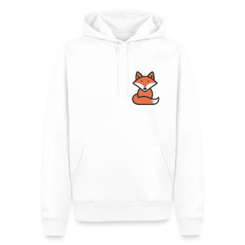 Simplyfox | Reduziertes Fuchsdesign - Männer Premium Bio Hoodie - Weiß - Vorne - Nico (187cm)