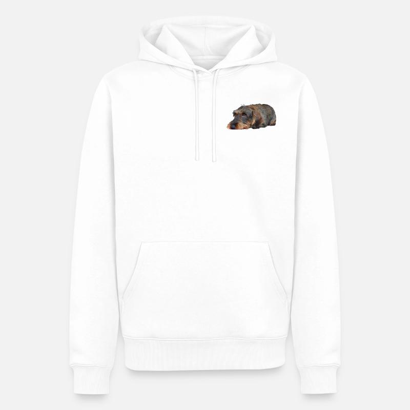 Dackel3 - Sweat à capuche Premium bio Homme - blanc