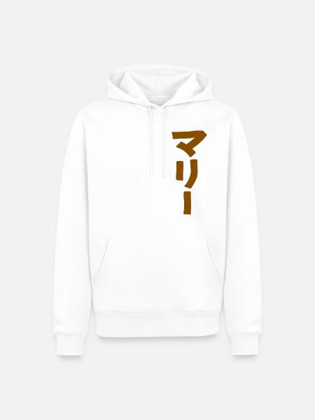 Marie (Auf Japanisch) - Männer Premium Bio Hoodie - Weiß