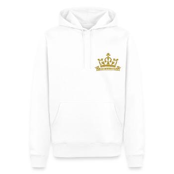 Momy est ma reine - Sweat à capuche Premium bio Homme - blanc - Devant - Nico (187cm)