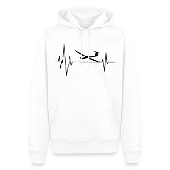 Planeur Battement de coeur Planeur - Sweat à capuche Premium bio Homme - blanc - Devant - Nico (187cm)