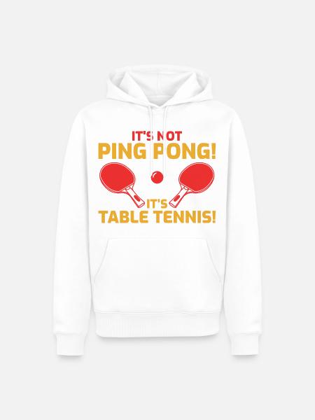 Funny Table Tennis Joke - Men’s Premium Organic Hoodie - white