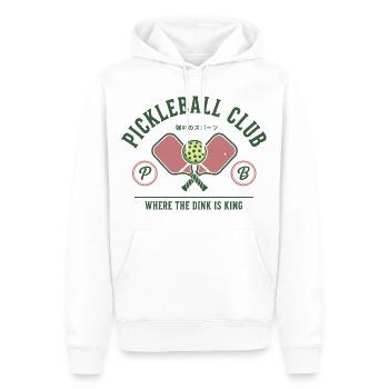 Club de pickleball où le Dink est le roi drôle - Sweat à capuche Premium bio Homme - blanc - Devant - Nico (187cm)