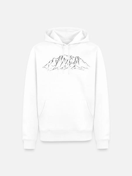 Zugspitze - höchster Berg Deutschland - Männer Premium Bio Hoodie - Weiß