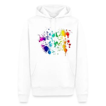 Bespritzen - Männer Premium Bio Hoodie - Weiß - Vorne - Nico (187cm)