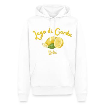 Lake Garda - Holidays - Italy - Lago di Garda - Men’s Premium Organic Hoodie - white - Front - Nico (187cm)