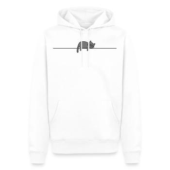 schlafende Katze - Männer Premium Bio Hoodie - Weiß - Vorne - Nico (187cm)