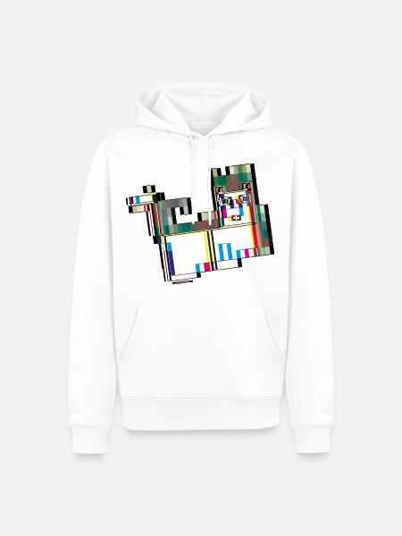 CAT SEIZE - Sweat à capuche Premium bio Homme - blanc