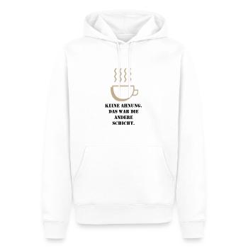 Andere Schicht - Männer Premium Bio Hoodie - Weiß - Vorne - Nico (187cm)