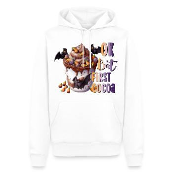Bat first cocoa Halloween cacao bat - Men’s Premium Organic Hoodie - white - Front - Nico (187cm)