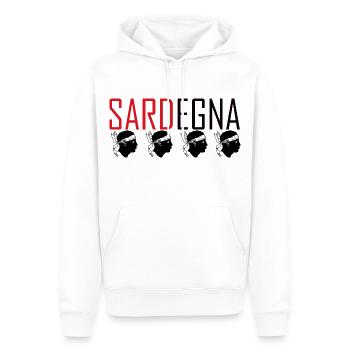 Sardinien, Sardegna, Logo - Männer Premium Bio Hoodie - Weiß - Vorne - Nico (187cm)