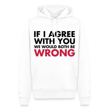 Funny - Sweat à capuche Premium bio Homme - blanc - Devant - Nico (187cm)