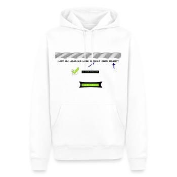 Liebe kann man nicht abstreiten - Männer Premium Bio Hoodie - Weiß - Vorne - Nico (187cm)