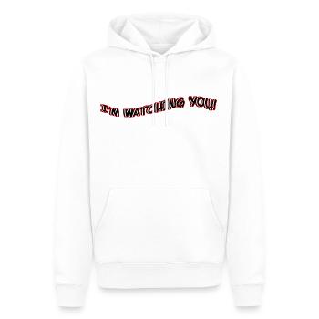 I'm Watching You! - Men’s Premium Organic Hoodie - white - Front - Nico (187cm)