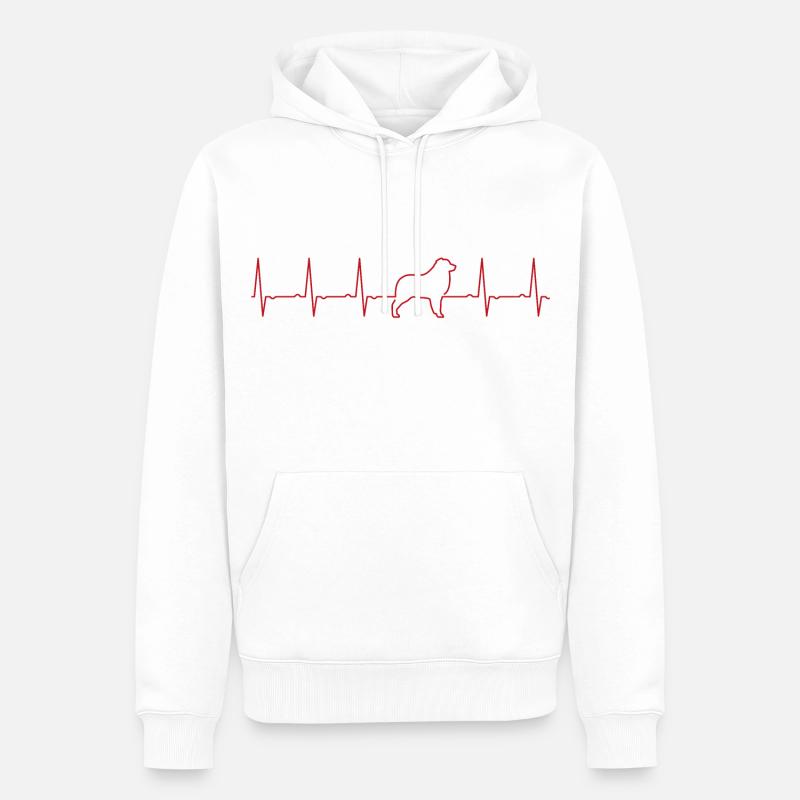 EKG Aussie - Männer Premium Bio Hoodie - Weiß