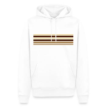 Cool Stripe Self Dye Coloré Hommes Hommes - Sweat à capuche Premium bio Homme - blanc - Devant - Nico (187cm)