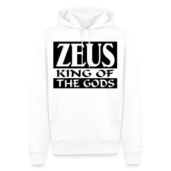 Zeus _-_ King_Of_The_Gods - Men’s Premium Organic Hoodie - white - Front - Nico (187cm)