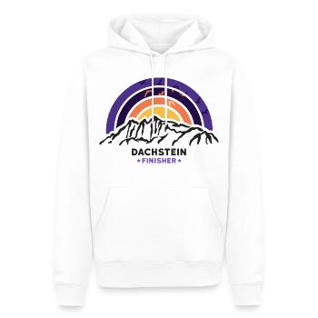 Hoher Dachstein Finisher Bergsteigen Wandern - Männer Premium Bio Hoodie - Weiß - Vorne - Nico (187cm)