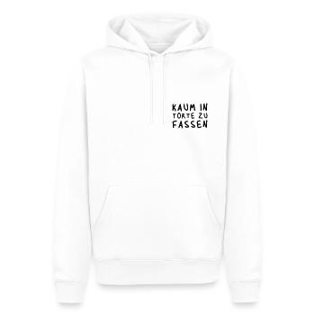 Kaum in Torte zu fassen - Männer Premium Bio Hoodie - Weiß - Vorne - Nico (187cm)