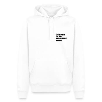 Coffee is my morning wine - Männer Premium Bio Hoodie - Weiß - Vorne - Nico (187cm)