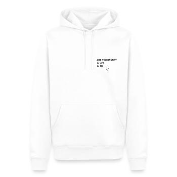 Are you drunk? - Men’s Premium Organic Hoodie - white - Front - Nico (187cm)