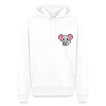 Mawi the elephant - Men’s Premium Organic Hoodie - white - Front - Nico (187cm)