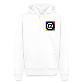 EZ - Männer Premium Bio Hoodie - Weiß - Vorne - Nico (187cm)